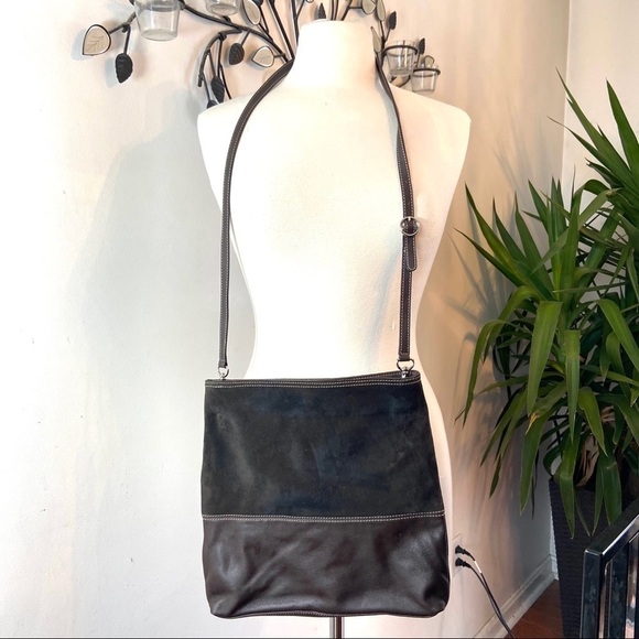 Levenger HIGH QUALITY Leather Crossbody Chocolate Brown - Picture 1 of 9